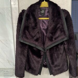 Bebe Faux Fur Coat EUC